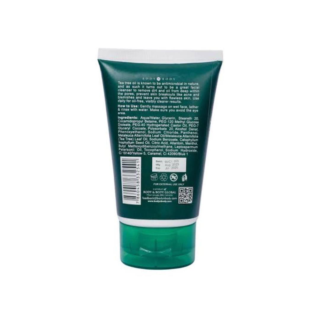 BNB Brightening Exfoliator Face Wash with vegan rice milk and tea tree for glowing, clear skin