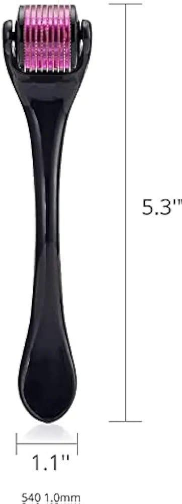 Easy-to-clean design facial derma roller for skin rejuvenation and collagen boost