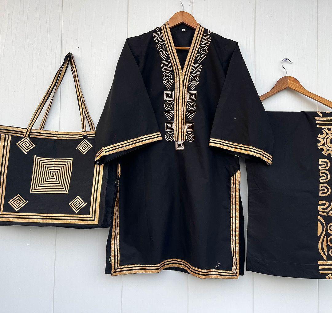 Elegant Women’s Stitched Linen Shirt and Trouser Set with Sleeveless Blouse