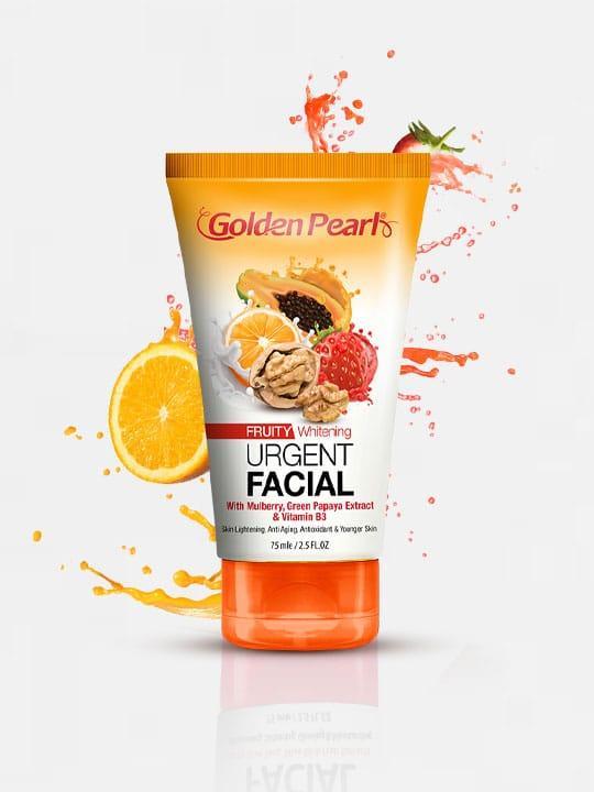 Fruity Whitening Urgent Facial Tube 75ml for brightening, exfoliating, and radiant skin