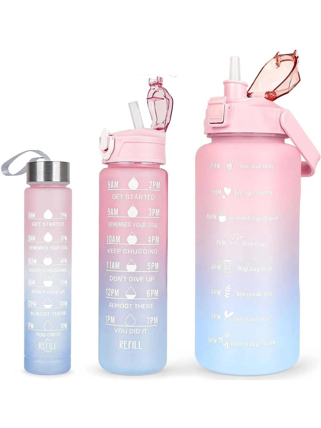 Gym Water Bottle Pack of 3 – leak-proof, durable, reusable bottles for fitness and daily hydration