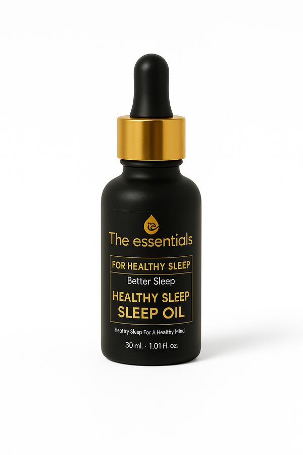 Healthy Sleep Oil bottle for restful sleep, relaxation, and stress relief