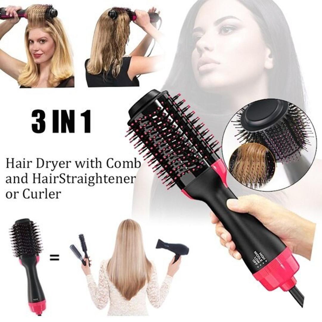 Lightweight ergonomic hair dryer brush with fast drying technology for smooth, shiny hair
