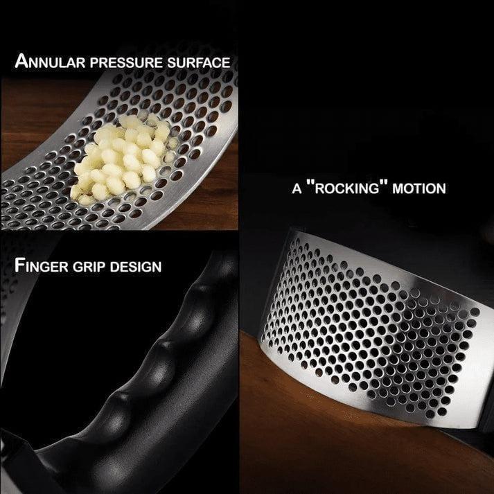 Stainless Steel Garlic Press – Ergonomic Easy-to-Use Kitchen Tool