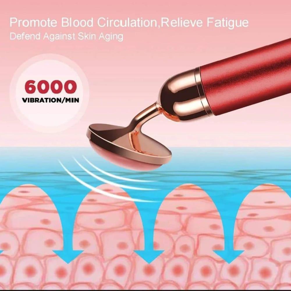 Vibrating Jade Roller for facial massage and puffiness reduction