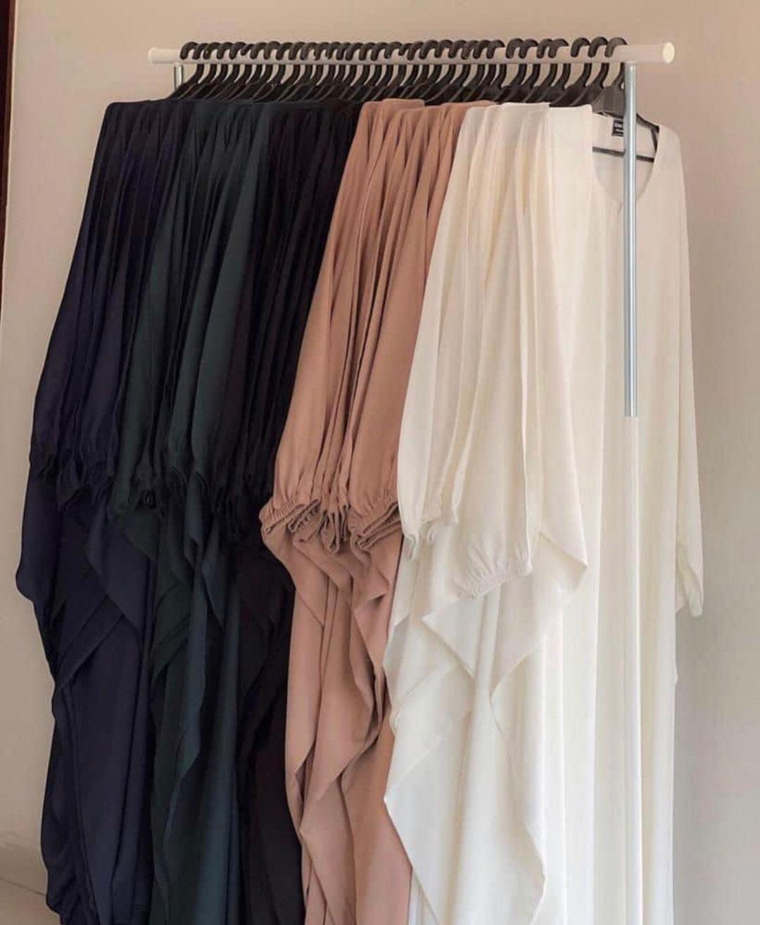 Women’s georgette butterfly full abaya – flowing, modest, and elegant Islamic wear