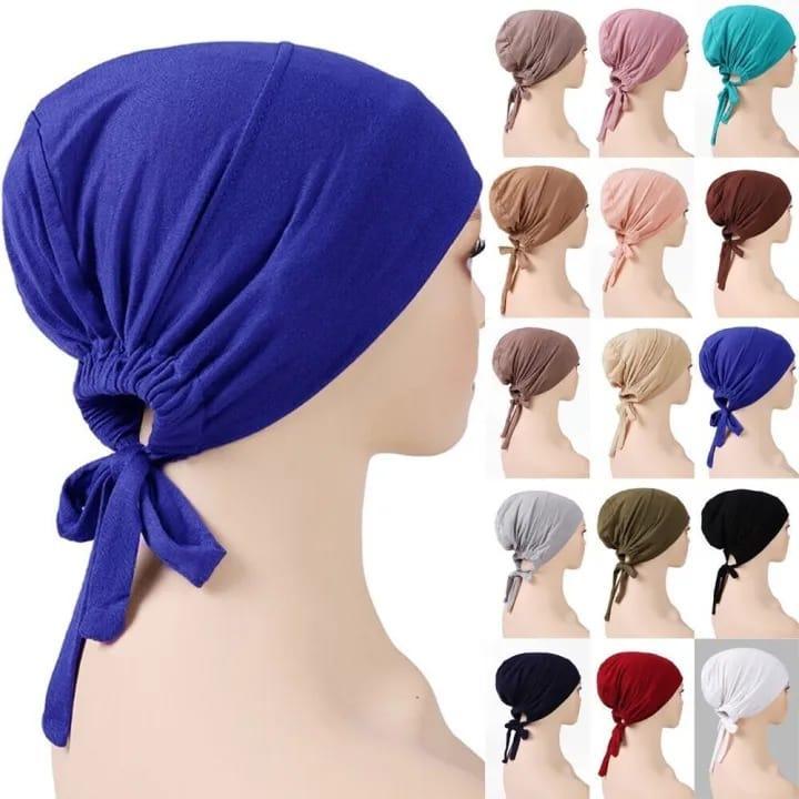 Women’s plain jersey hijab undercap – soft, breathable & stretchable 6 pices