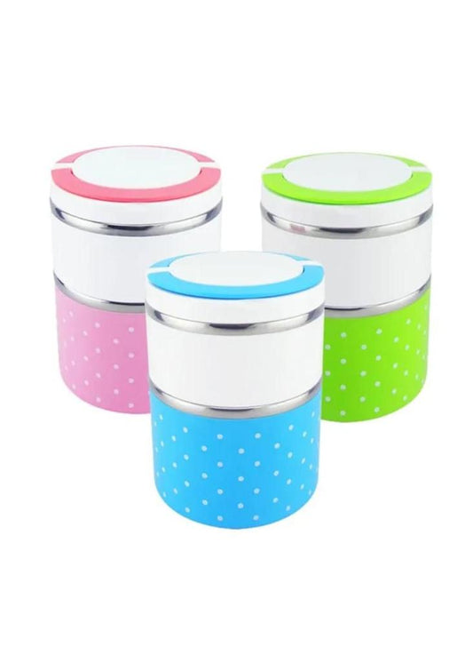 2 Layer Lunch Box – Portable Leakproof Food Container for School, Office, and Travel