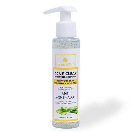 Acne Clear Hydrating Facewash tube for acne reduction, hydration, and clear skin