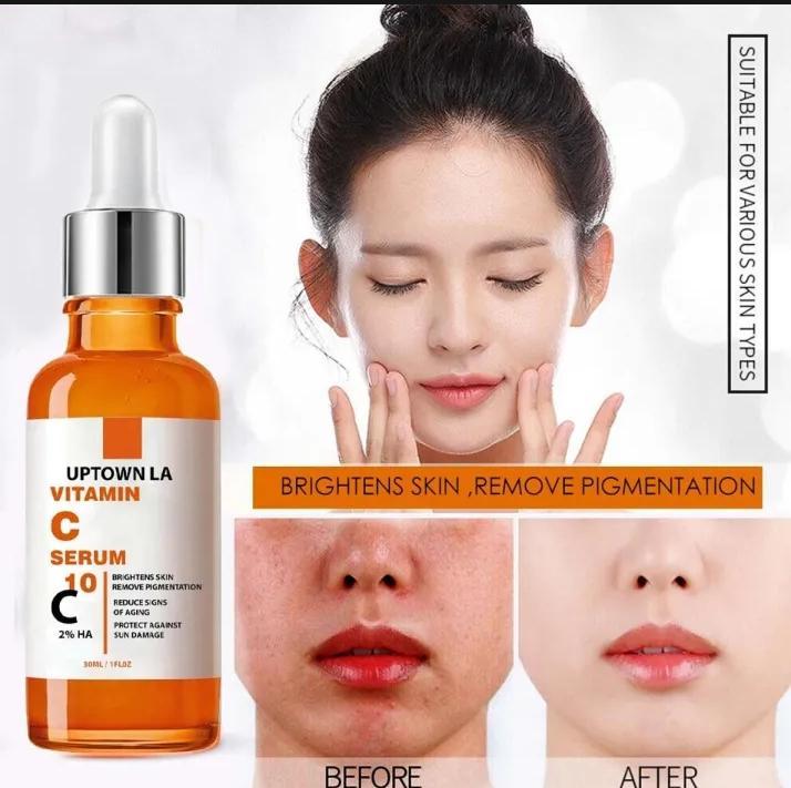 Anti-Aging Vitamin-C Serum bottle for brightening and wrinkle reduction