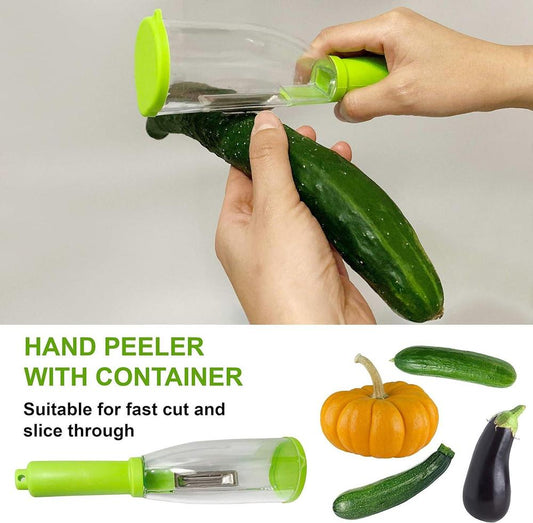 Bottle Peeler with Sharp Blade and Small Containe