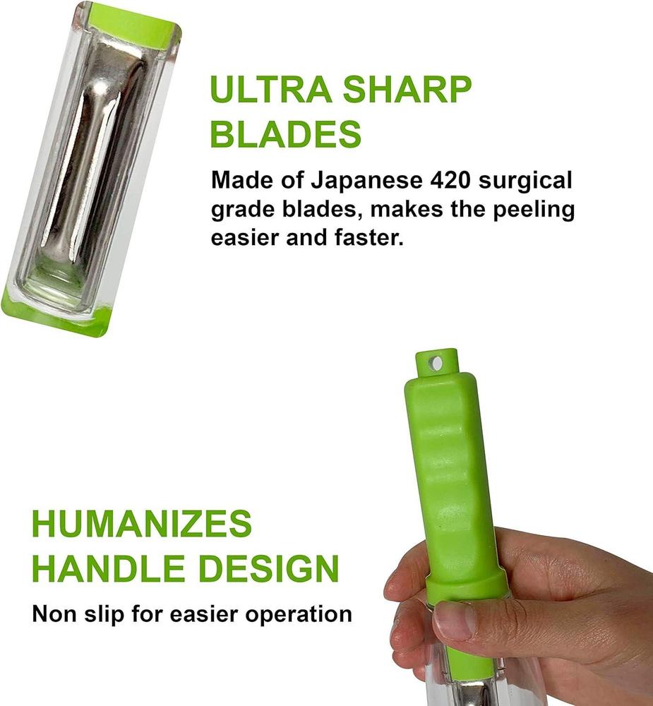Bottle Peeler with Sharp Blade and Small Container – Kitchen Tool for Easy Peeling