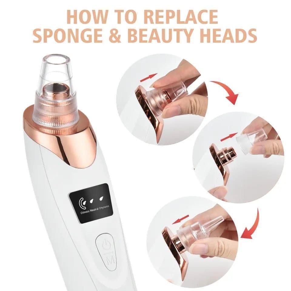 Derma Suction Facial Cleanser with easy-to-clean design for blackhead removal and pore cleansing”