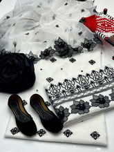Pakistani Black Organza Suit with Matching Khussa Pair