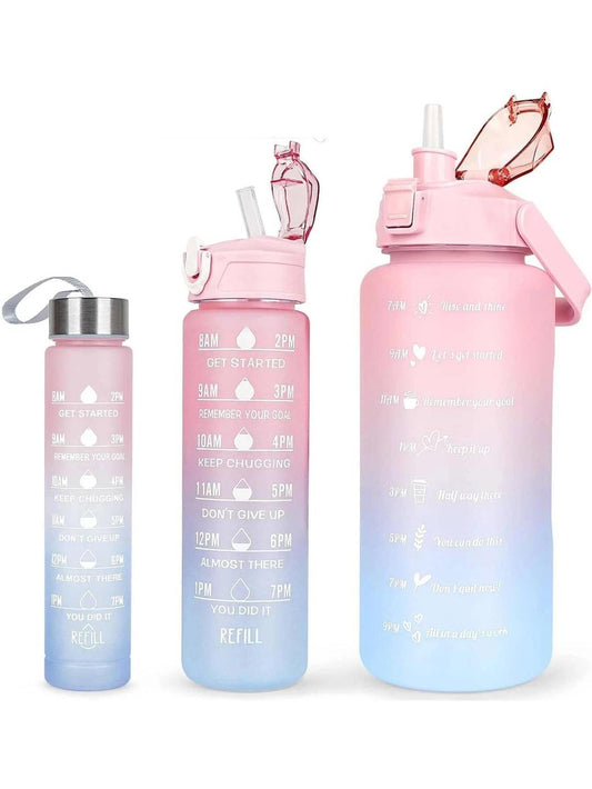 Gym Water Bottle Pack of 3 – leak-proof, durable, reusable bottles for fitness and daily hydration
