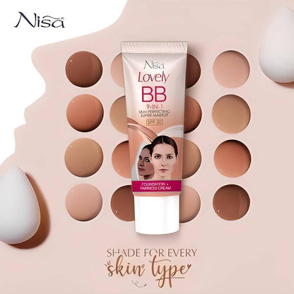 Light and High Coverage BB Cream with smooth dewy finish for flawless glowing skin