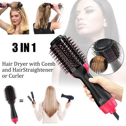 Lightweight ergonomic hair dryer brush with fast drying technology for smooth, shiny hair