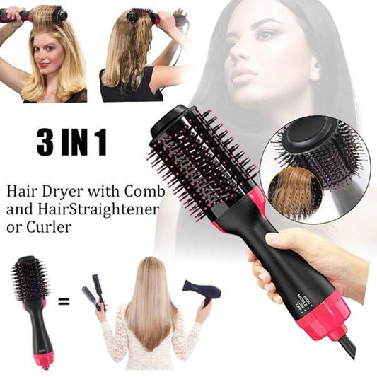 Lightweight ergonomic hair dryer brush with fast drying technology for smooth, shiny hair