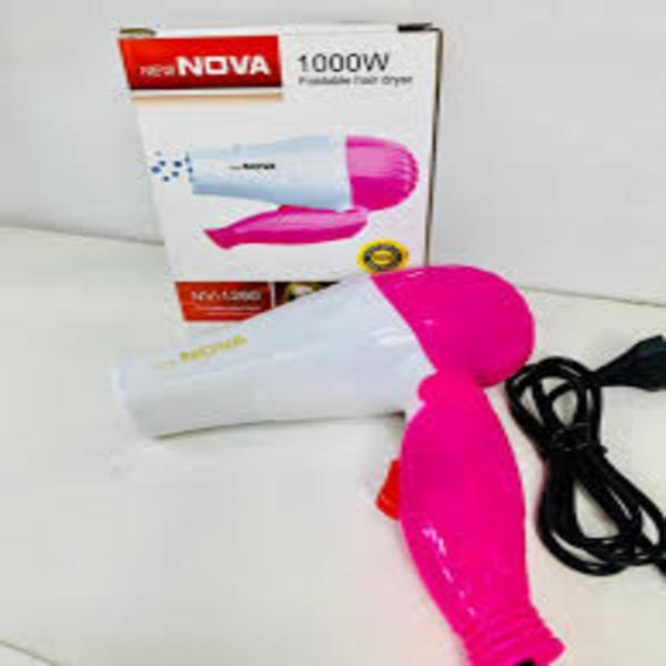 Lightweight portable 1000W hair dryer with fast drying technology for smooth, frizz-free hair