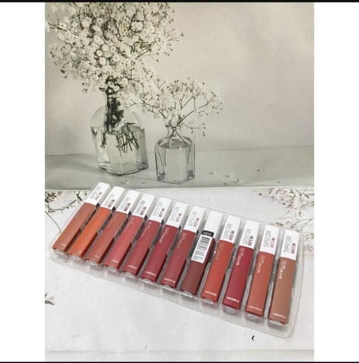 Lip Glaze Pack of 12 with glossy hydrating finish in assorted shades