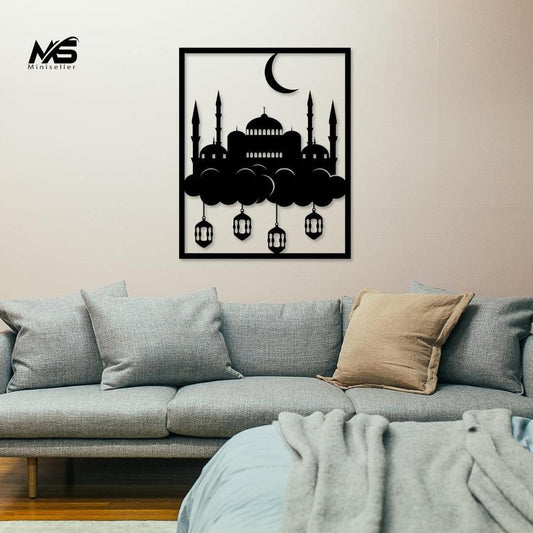 MOSQUE wall art décor – Islamic home decoration with elegant mosque design