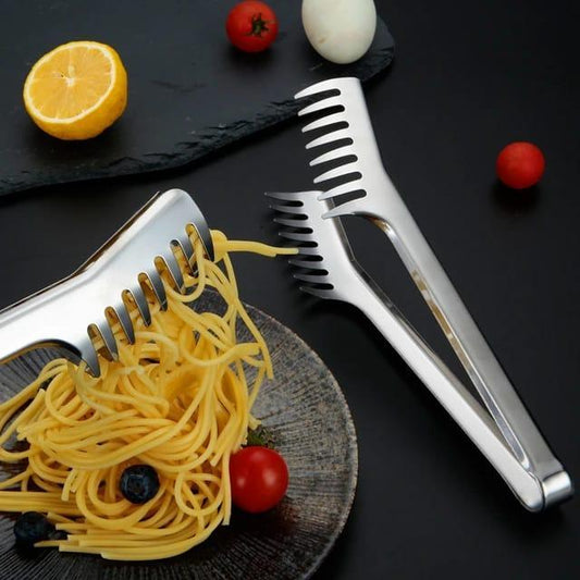 Stainless Steel Noodle Tongs – 1 Pc for Pasta, Spaghetti & Kitchen Use Luxeloops