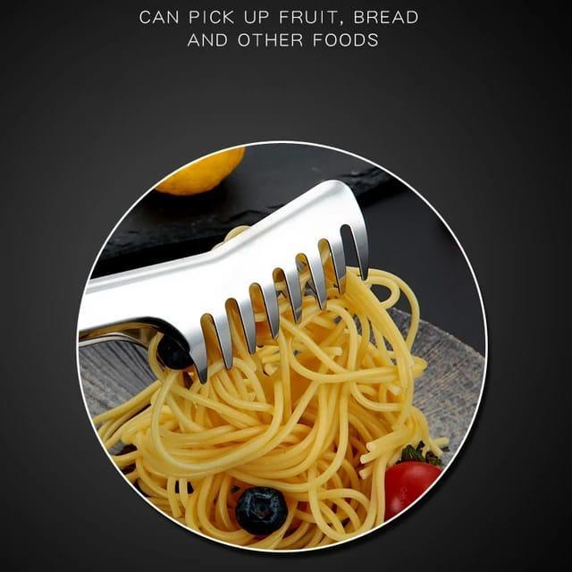 Stainless Steel Noodle Tongs – 1 Pc for Pasta, Spaghetti & Kitchen Use Luxeloops
