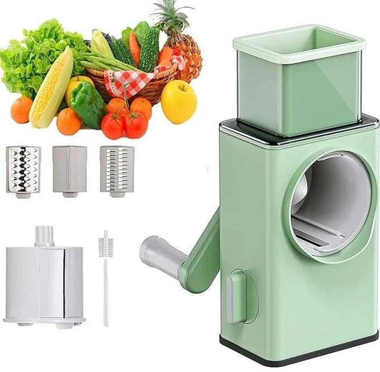 Manual Food Chopper with Sharp Blades – Easy Kitchen Vegetable and Fruit Cutter