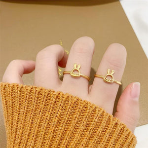 Trendy Bunny Design Adjustable Ring – Pack of 2.