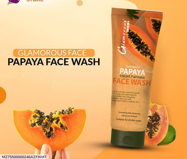 Papaya Instant Fairness Face Wash tube for exfoliating, brightening, and smooth skin