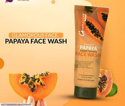 Papaya Instant Fairness Face Wash tube for exfoliating, brightening, and smooth skin