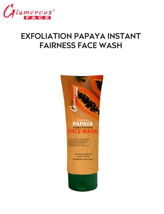 Papaya Instant Fairness Face Wash tube for exfoliating, brightening, and smooth skin