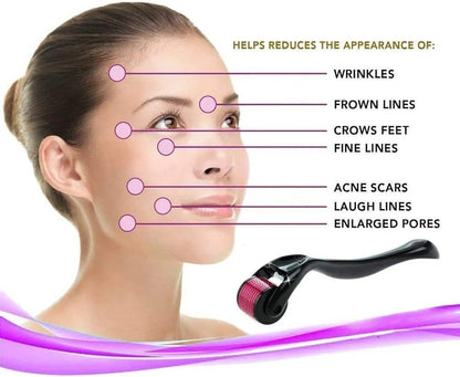 Professional derma roller for damaged hair care and scalp stimulation