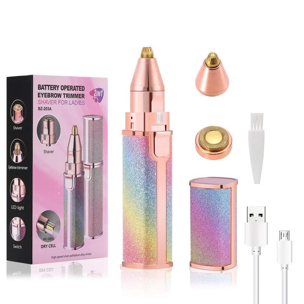 Rechargeable women’s eyebrow hair trimmer for painless and precise shaping