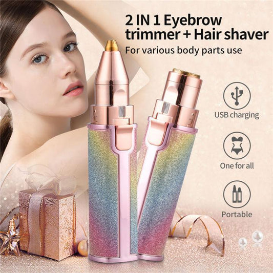 Rechargeable women’s eyebrow hair trimmer for painless and precise shaping