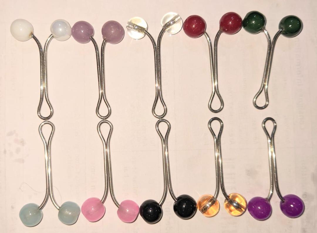 Set of 3 colorful metal hijab pins – durable, stylish & secure for daily hijab wear