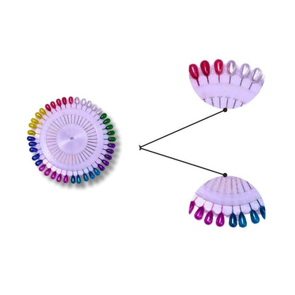 Set of 40 multicolor metal pearl hijab pins – plain pattern, durable, stylish & secure for hijab styling