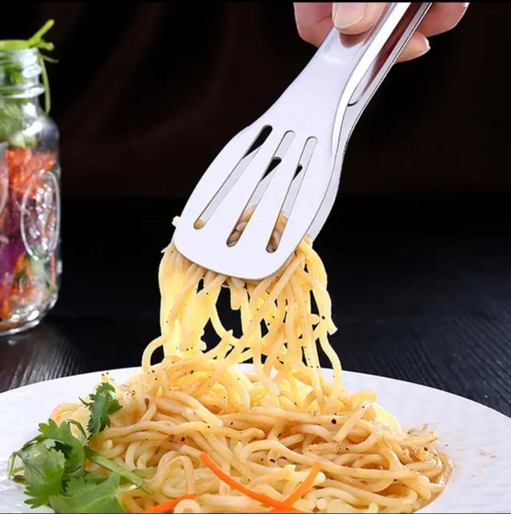 Stainless steel kitchen tongs for cooking, BBQ, salad, and serving food