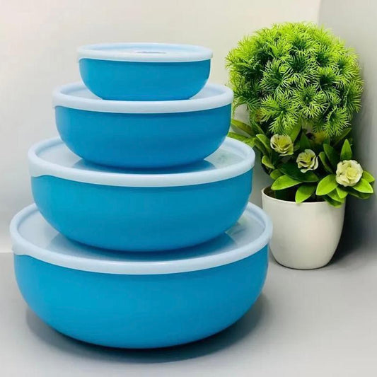 Vibrant 4 Pcs Bowl Set – Red, Blue, Green | Multipurpose serving bowls for every occasion