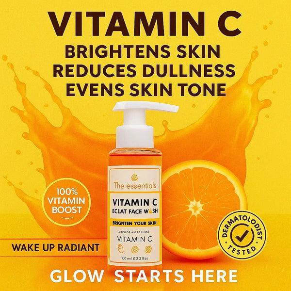 Vitamin C Eclat Brightening Cleanser tube for radiant, bright, and even-toned skin