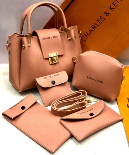 Women’s Rexine Plain Hand Bag Set – Durable and Stylish