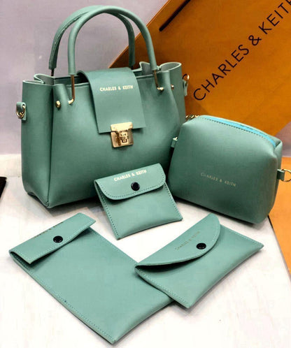 Women’s Rexine Plain Hand Bag Set – Durable and Stylish