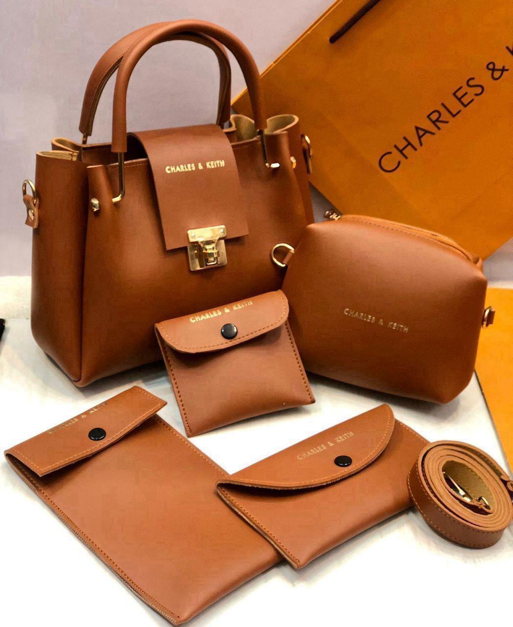 Women’s Rexine Plain Hand Bag Set – Durable and Stylish