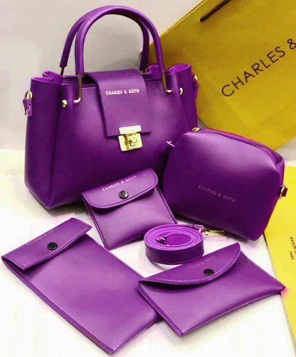 Women’s Rexine Plain Hand Bag Set – Durable and Stylish
