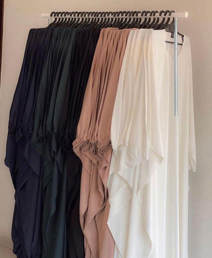 Women’s georgette butterfly full abaya – flowing, modest, and elegant Islamic wear