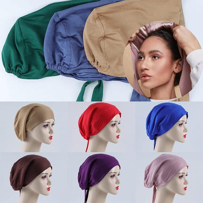 Women’s plain jersey hijab undercap – soft, breathable & stretchable, available in multiple colors