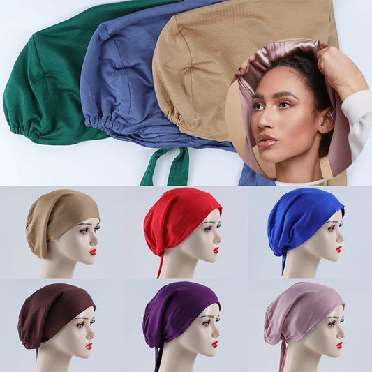 Women’s plain jersey hijab undercap – soft, breathable & stretchable, available in multiple colors